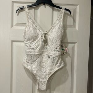 Becca swimsuit white new with tags
